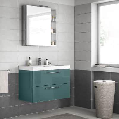 Mobili Da Bagno Leroy Merlin.Mobile Bagno Remix Verde Laguna L 90 Cm Prezzo Online Leroy Merlin