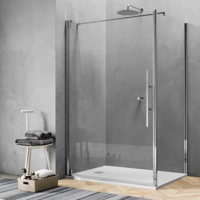 Cabina Doccia Leroy Merlin.Box Doccia Angolare Con Porta A Battente E Lato Fisso Rettangolare Sword 120 X 70 Cm H 200 Cm In Vetro Temprato Spessore 8 Mm Trasparente Cromato Prezzo Online Leroy Merlin